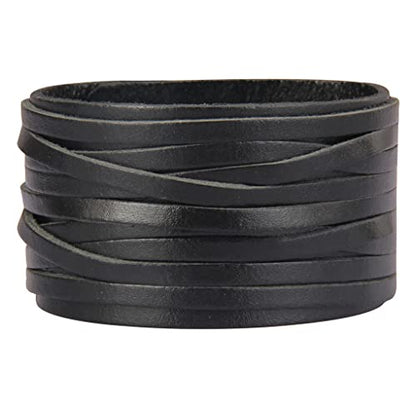 GelConnie Leather Cuff Bracelet Punk Braided Bracelets Rock Leather Wristbands Faux Mens Leather Bracelet Gothic Viking Bangle Adjustable Wrap Bracelet for Women,Men - color: Style LPB2221-1