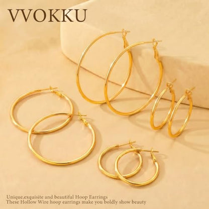 2MM S925 Sterling Silver Hoop Earrings Thin Gold Large Hoop Earring Lightweight Hypoallergenic Big Silver Thin Hoops Earring Gold Hoops Earrings for Women 30/40/50/60 MM - color: 50mm-Gold-1
