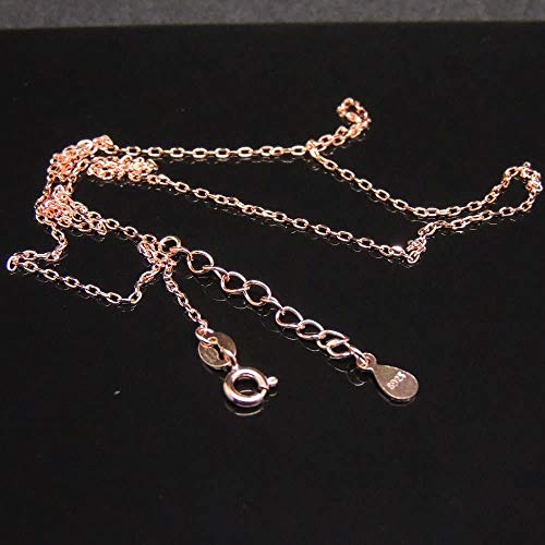 1mm Rolo Chain for Women by Ginger Lyne | Rose Gold over Sterling Silver 17-19 Inch Adjustable Necklace for Her | All Occasion Jewelry for Men or Women