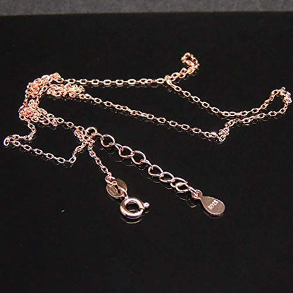1mm Rolo Chain for Women by Ginger Lyne | Rose Gold over Sterling Silver 17-19 Inch Adjustable Necklace for Her | All Occasion Jewelry for Men or Women