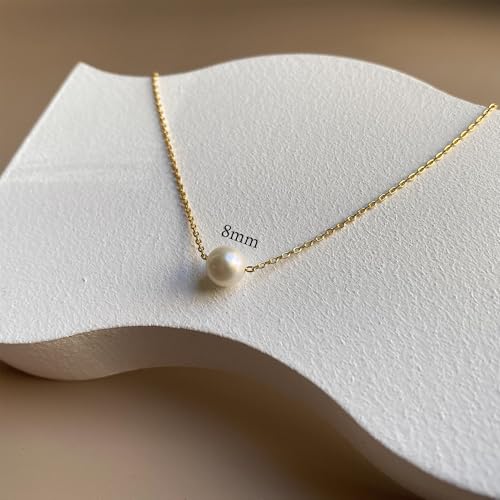 Trinckle Pearl Necklaces for Women, Pearl Choker Dainty Pendant Necklace | White Pendant Choker for Teen Girls, Layered Daisy Jewelry, Wedding Strands for Bride Bridesmaids as Beach Summer Accessories - style: Single necklace