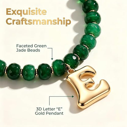 Initial Beaded Necklaces for Women,14K Gold Plated Bubble Letter Pendant Jewelry Gifts - color: acrylic neccklace-e