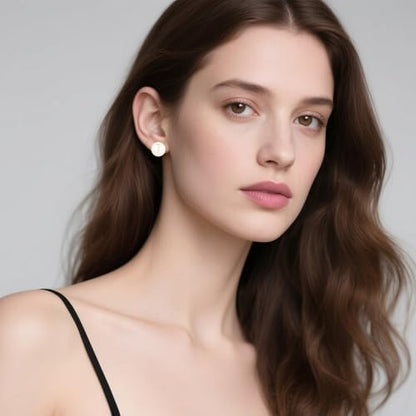 Pearl Earrings for Women Minimalist Pearl Drop Earrings Elegant Leverback Dangle Earrings Wedding jewelry Bridesmaid Gifts - style: stud-10mm(medium)