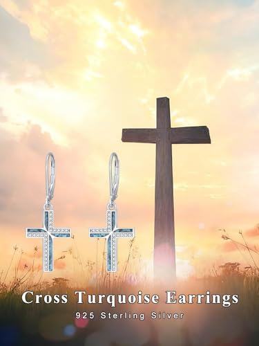 Dorunmo s925 Sterling Silver Western Dangle Drop Earrings Birthday Jewelry Gifts for Women - style: Cross