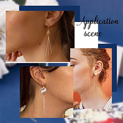 SUNNYCLUE 1 Box 12Pcs 3 Style Real 18K Gold Plated Earring Findings Brass Tassel Chain Earring Chains Long Chain Tassel Big Charm for Jewelry Making Accessories Women Adults DIY Dangle Earrings Craft - color: 12pcs 3 Style Real 18k Gold Plated Earring Fin