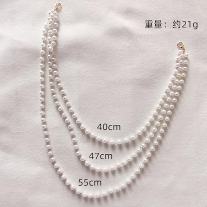 Pearl Arm Chain Wedding bridal Shoulder Jewelry Layered Prom Party Body Jewelry for Slide Dress Costume Accessory - color: Pearl Arm Chain A-2Pcs