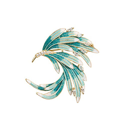 Brooches for Women, Shiny Cubic Zirconia Brooch Pins for Women Fashion Brooch Pin Broach Jewelry Gift - color: Phoenix Feather