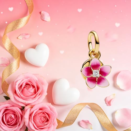 Birthday Fashion Heart Dangle Charm for Bracelets and Necklace Pendant Bead Charms Jewelry Present for Women Family Friends - style: Colorful Animal and Flower