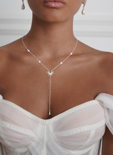CHESKY Long Necklace for Women, 14k Gold Plated/Streling Silver Lariat Y Necklaces - style: y necklace 05