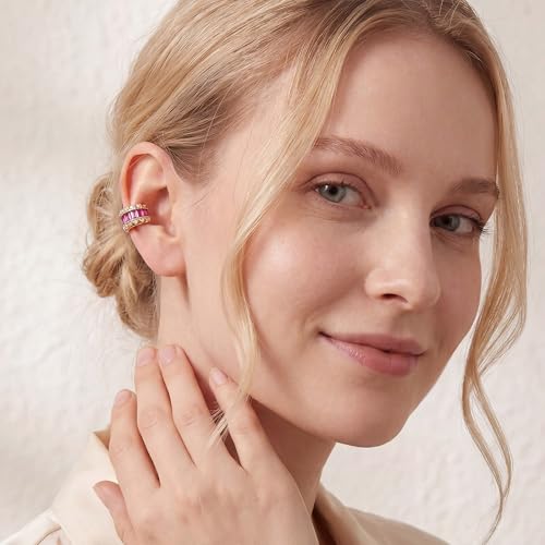 Gold Ear Cuff for Women, 14K Gold Plated Single Non-Pierced Earring with Micro-Pave Cubic Zirconia Adjustable Open Ear Clip for Daily Wear & Special Occasions - color: ear cuff-S 002