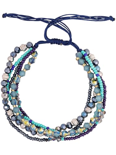 Bohemian Bead Stacked Bracelet, Vintage Multi-Layer Bracelet, Gift for Her - style: Bracelet R21-007