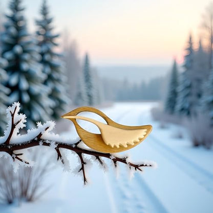 Wood Animal Wooden Brooch Pins,Brooch Pin with Wooden Animal Pattern,Creative Fashion Woodens Animals Brooch,Cute Vintage Sweater Clips(Bird),Brooches and Pins,Jewelry
