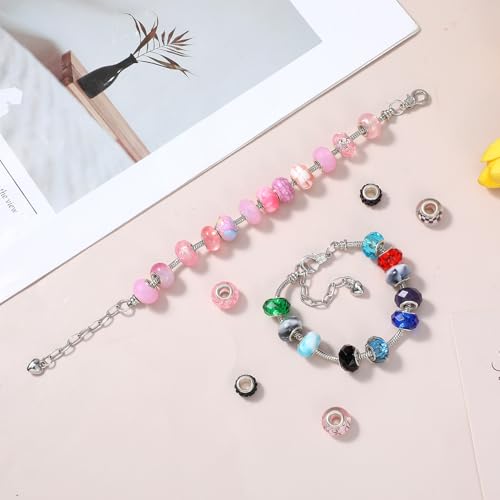 30 Pieces Adjustable Silver Snake Charm Bracelet Chains with Heart Lobster Clasp Extender DIY Jewelry Making Supplies for Women (7.87 Inch)