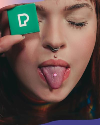 Jewseen 5PCS Tongue Barbells 14G Acrylic tongue piercing jewelry Candy Color tounge bars tongue piercing jewelry tongue rings for women - color: Purple