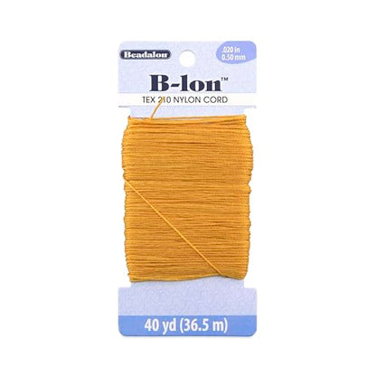 Beadalon B-LON Cord, TEX 210, 0.50 mm, Gold, 40 yd - size: 40 yd, style: Gold