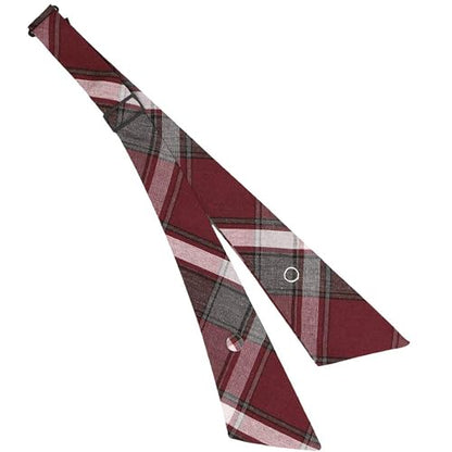 tiemart Crossover Tie - color: Burgundy and Gray Plaid
