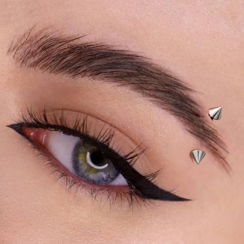 Eyebrow Piercing Jewelry Surgical Steel Curved Barbell Tiny Eyebrow Ring Vertical Labret Lip Jewelry Ear Rook Navel Small Belly Button Ring for Women Men 6mm/8mm/10mm/12mm - size: 16Gauge-Silver-4Pairs