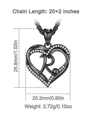 INFUSEU Unique Initial Necklaces for Women Girls Small Heart Letter Jewelry, Meaningful Personalized Gifts - style: R