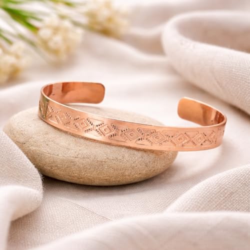 Pure Copper Cuff Bracelet Collection | Byzantine, Textured & Geometric Designs | Traditionally Worn Wellness Jewelry for Balance & Mindful Living | Unisex Open Bangle
