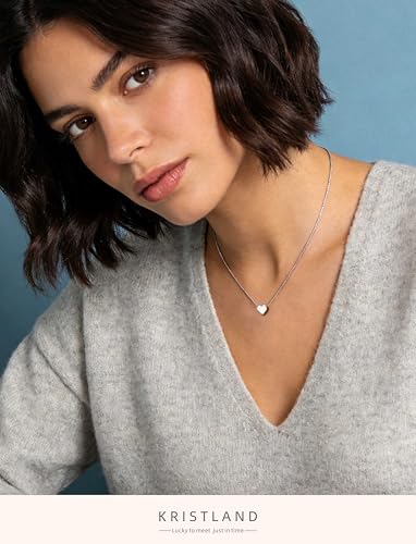 S925 Silver Women's Bar Necklace/Double Circle Layered Y Necklace Chain Adjustable Long/Tiny Pendant Chain Choker for Lady Gift - style: Heart