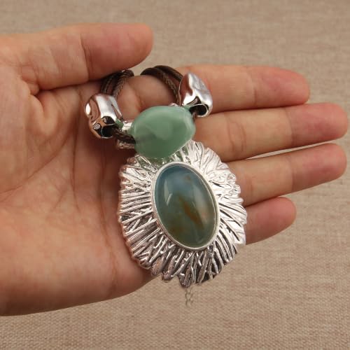 Chunky Pendant Necklace for Women Vintage Boho Necklaces Choker Layered Statement Necklaces Bohemian Jewlery Gifts - style: Boho Hippie Necklace