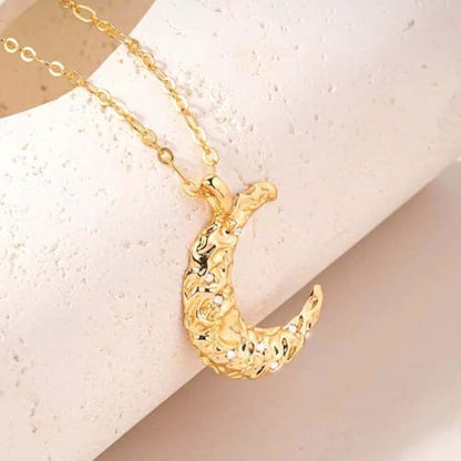 Dainty Gold Moon and Star Necklace for Women - Gold Plated Celestial Pendant with Crystal, Elegant Everyday Jewelry Gift - style: Moon Necklace