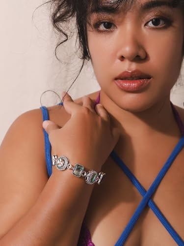 Geometric Metal Stone Bracelets, Trendy Personality Jewelry for Women - style: Bracelet R17-002