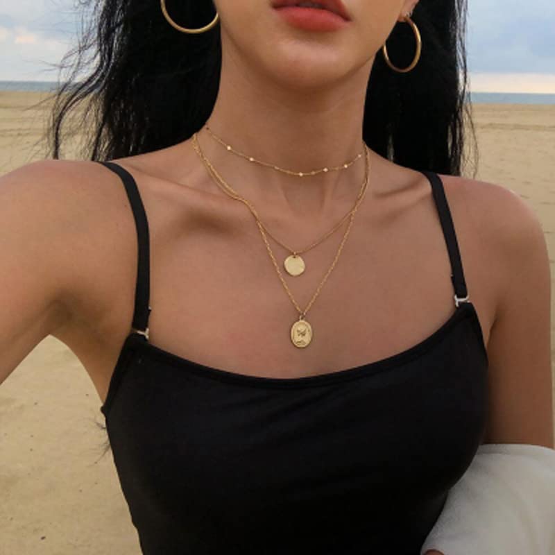 60 PCS Gold Jewelry Set with Multi-Layered Bracelet Necklace, Dangle Earrings, Stackable Ring For Women Valentine Anniversary Jewelry Pack Gifts For Her - color: C-12GOLD