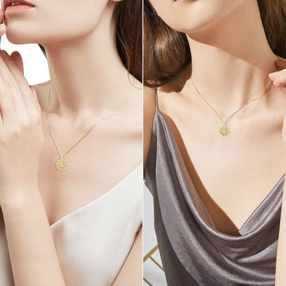 Ahiller Women's Necklace, Dainty Pendant Choker, Adjustable Chain | Heart Initial & Round Pendants, Daily Necklace,17-21" Adjustable Necklaces, Trendy Minimalist Jewelry, Stainless Steel Chain - color: FY-Gold, style: Other Shapes - Multi-Color