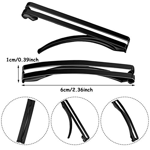 48 Pcs Open Center Hair Barrettes Clips for Women Thin Hair, 4 Colors | Bar barrettes pack, gold silver black coffee, metal snap, no slip hold, fine hair friendly, everyday styling