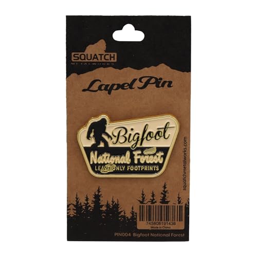 Bigfoot Enamel Lapel Pin - for Fans of Bigfoot and Sasquatch - style: National Forest