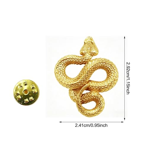 Snake Brooch,Vintage Snake Shape Pins,Lapel Pin for Men Backpack Pins Hat Pin,Halloween Party Costume Clothes Accessories Holiday Gift