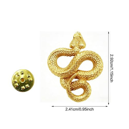 Snake Brooch,Vintage Snake Shape Pins,Lapel Pin for Men Backpack Pins Hat Pin,Halloween Party Costume Clothes Accessories Holiday Gift