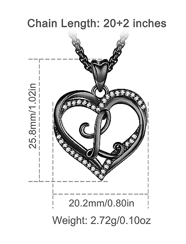 INFUSEU Unique Initial Necklaces for Women Girls Small Heart Letter Jewelry, Meaningful Personalized Gifts - style: L