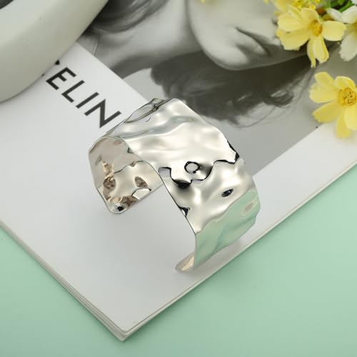 LILIE&WHITE Gold Bangle Bracelet For Women Boho Cuff Bracelet Silver Bangle Bracelet Back To School Bracelet Open Cuff Bracelet Jewelry