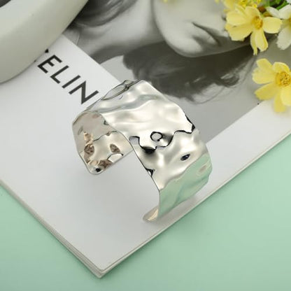 LILIE&WHITE Gold Bangle Bracelet For Women Boho Cuff Bracelet Silver Bangle Bracelet Back To School Bracelet Open Cuff Bracelet Jewelry