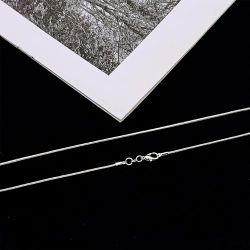 925 Sterling Silver Chain Necklace for Women 16-24 Inch Silver Jewelry Gift - size: 18 Inch, style: Round Snake Chain 2mm
