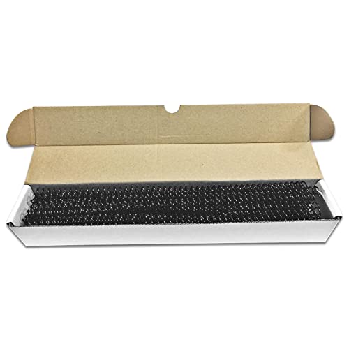 Binditek Plastic Spiral Binding Coils, 6 mm, 4:1 Pitch, Black, 50 Pack | Coil Binding Spines, 1/4", 30 Sheet Capacity, 48 Loops, for Letter-Size Reports, Presentations, School and Office Projects - size: 6mm, style: 50P , Black