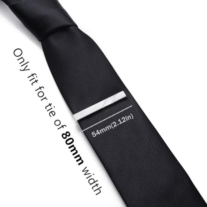 HONEY BEAR 1.97" 2.12" 2.36" Standard Tie Clip for Men Business Wedding | Classic Minimalist, Steel-Plated Copper Base, Gift-Boxed, Thickened, Rounded Corners, Easy to Slide On, No Snag or Wrinkle - style: Brushed Silver 5.4cm