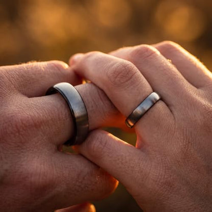 Tungsten Wedding Band Ring 10mm 8mm 6mm 4mm for Men Women 18k Rose Gold Plated Dome Black Grey Brushed Polished - color: 2 Rose Gold Black Grey Tungsten
