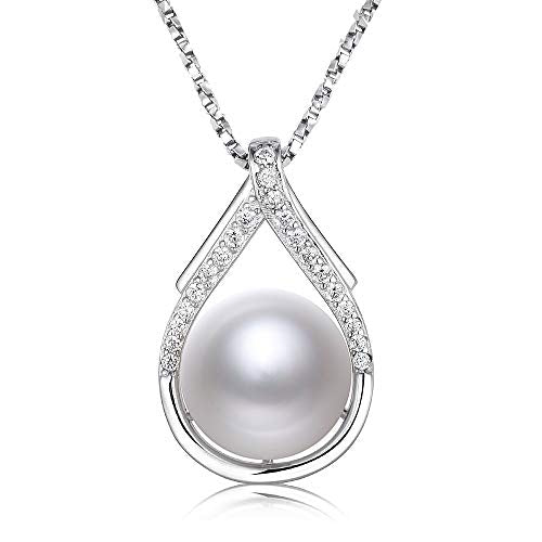 NONNYL Necklace Gifts for Women-Mothers Day Gift for Mom Her Wife Coules Girlfriend-Gifts for Wife Women Wedding Birthday Anniversary Jewelry, Christmas Day Valentine's Gift, Pearl Necklaces - color: white 18