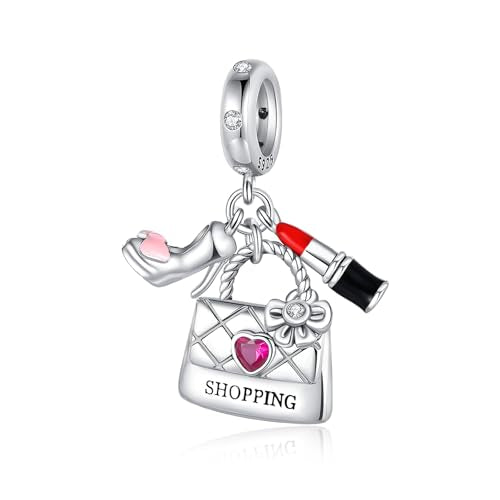 Bible Family Mom Wife Love Heart Dangle Charm 925 Sterling Silver Charms fits Bracelets and Necklace Pendant Bead Charms Jewelry Present for Women Family Friends - style: Love Shopping Charm
