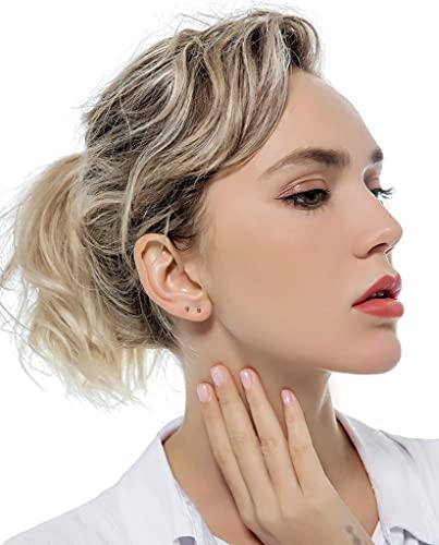 Tornito 10 Pairs Tiny Cartilage Stud Earrings Stainless Steel Small Round CZ Ball Barbell Stud Earrings Tragus Piercing Earring Set for Men Women Screw Flat Back 20G - style: B:10 Pairs,Ball