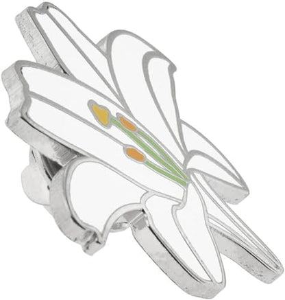 PinMart Flower Trendy Enamel Lapel Pin - color: Lily Flower, size: 1 Piece