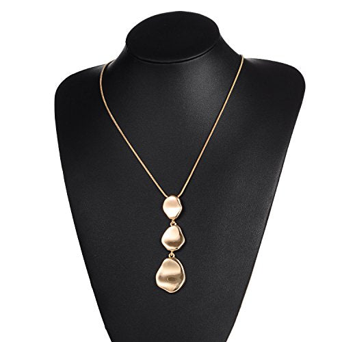 Long Pendant Necklaces For Women Multi-Layer Pendant Y Necklace Set Statement Pendant Chic Jewelry - color: Silver