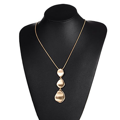 Long Pendant Necklaces For Women Multi-Layer Pendant Y Necklace Set Statement Pendant Chic Jewelry - color: Silver