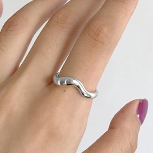Roe Dolph Chunky Gold Rings for Women Stackable Statement Ring Set | Mixed sculptural shapes and polished surfaces create bold stacking combinations for parties dinners and everyday outfits - color: A4