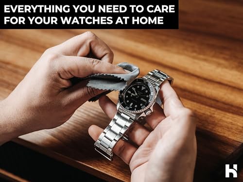 Holme & Hadfield Luxury Watch Cleaning Kit - Brushes, Cloths & Leather Care