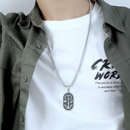 SIMONLY Zodiac Necklace 925 Sterling Silver Constellation Necklace Zodiac Sign Necklaces Horoscope Jewelry Christmas Birthday Astrology Gifts for Women Men Unisex - style: Libra-Gold
