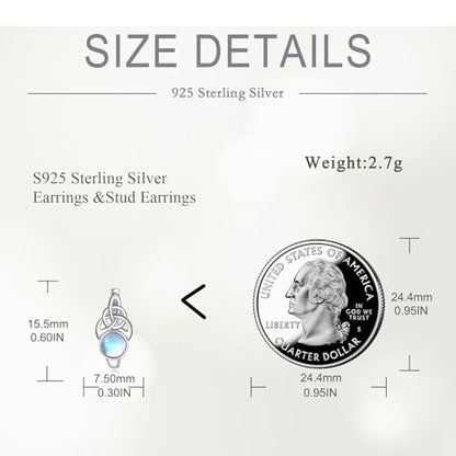 Blue Evil Eye/Celtic/Owl/Moonstone/Paw Print/Cubic Zirconia Hoop Earrings for Women 925 Sterling Silver Women Earrings Jewelry - style: Celtic A